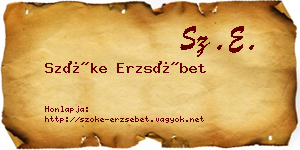 Szőke Erzsébet névjegykártya
