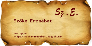 Szőke Erzsébet névjegykártya