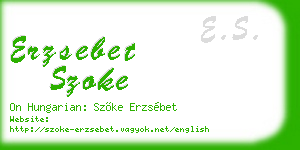 erzsebet szoke business card